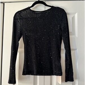 NWT Sparkly Mesh Long Sleeve